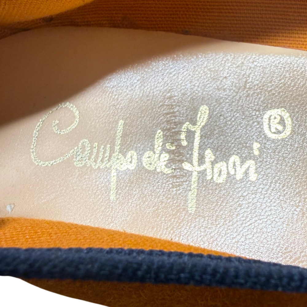 CAMPO de' FIORI Women 38/US 7 Suede Ballet Flats Orange Melon Slip On Shoe Italy - Picture 11 of 12